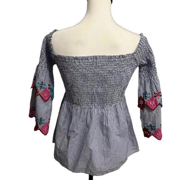 NWT Ann Taylor Loft Fiesta Off The Shoulder Top in XSP - Picture 3 of 6